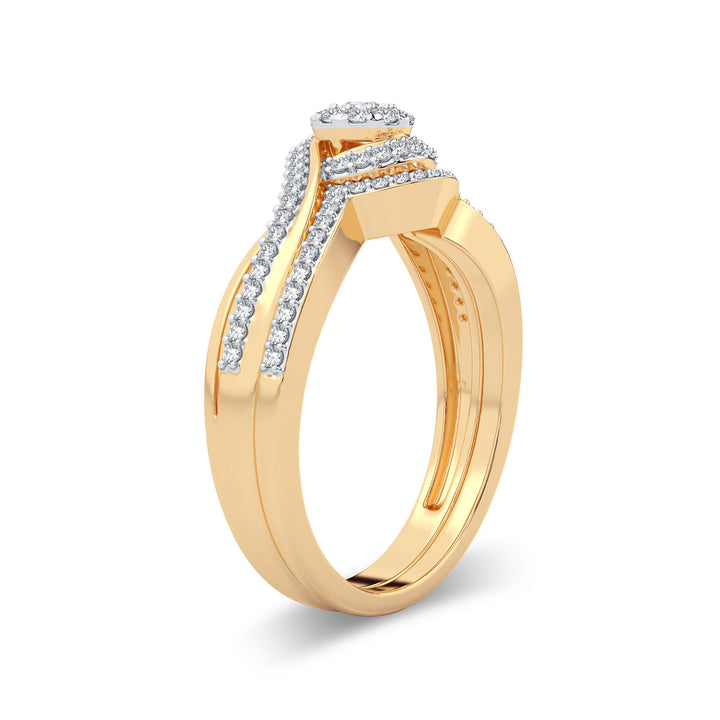 14K Yellow Gold Lab Diamond Womens Bridal Ring 0.27CT