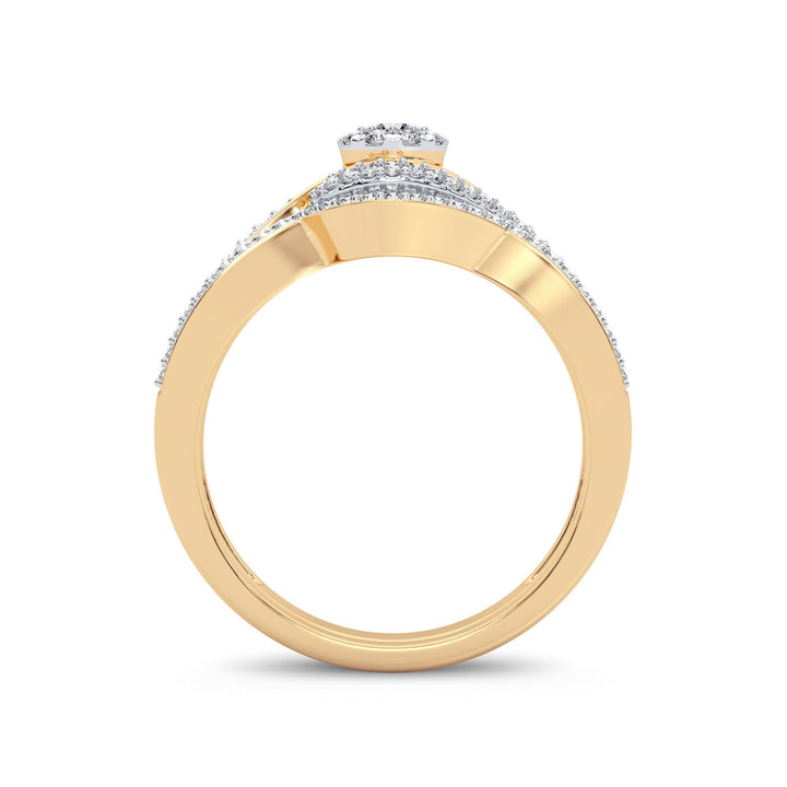 14K Yellow Gold Lab Diamond Womens Bridal Ring 0.27CT