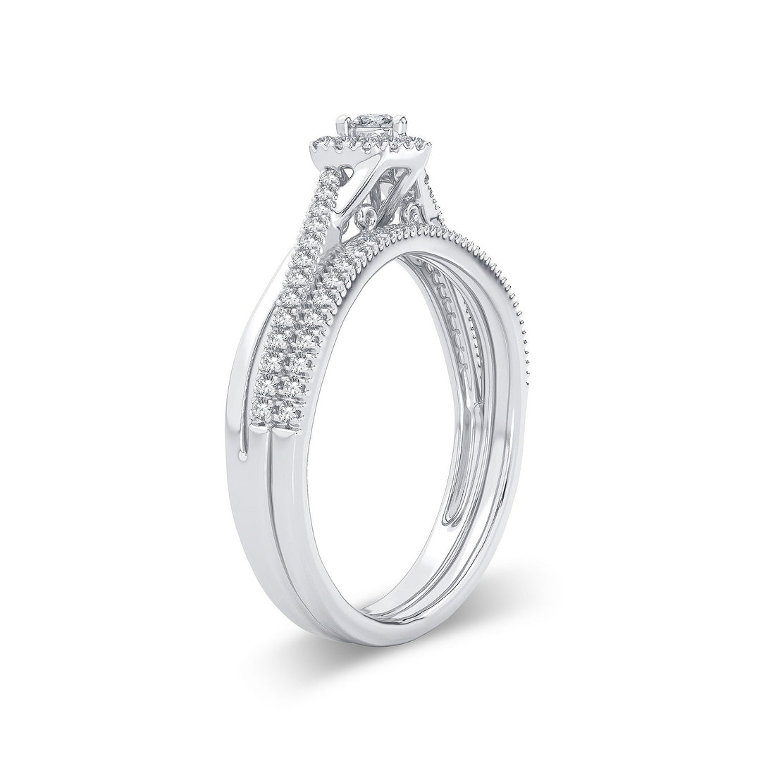 Sparkling 14k White Gold Lab Diamond Bridal Ring (0.34CT)