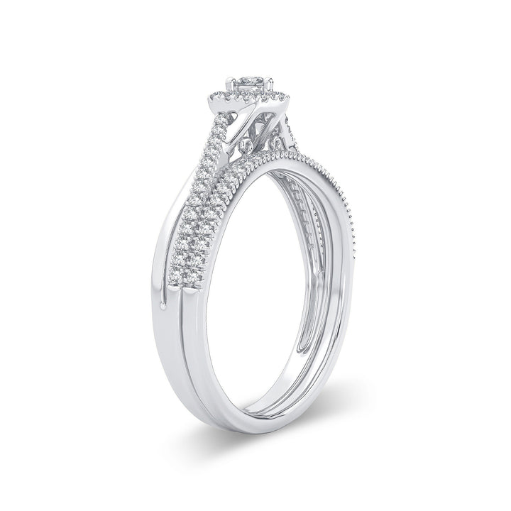 Sparkling 14k White Gold Lab Diamond Bridal Ring (0.34CT)