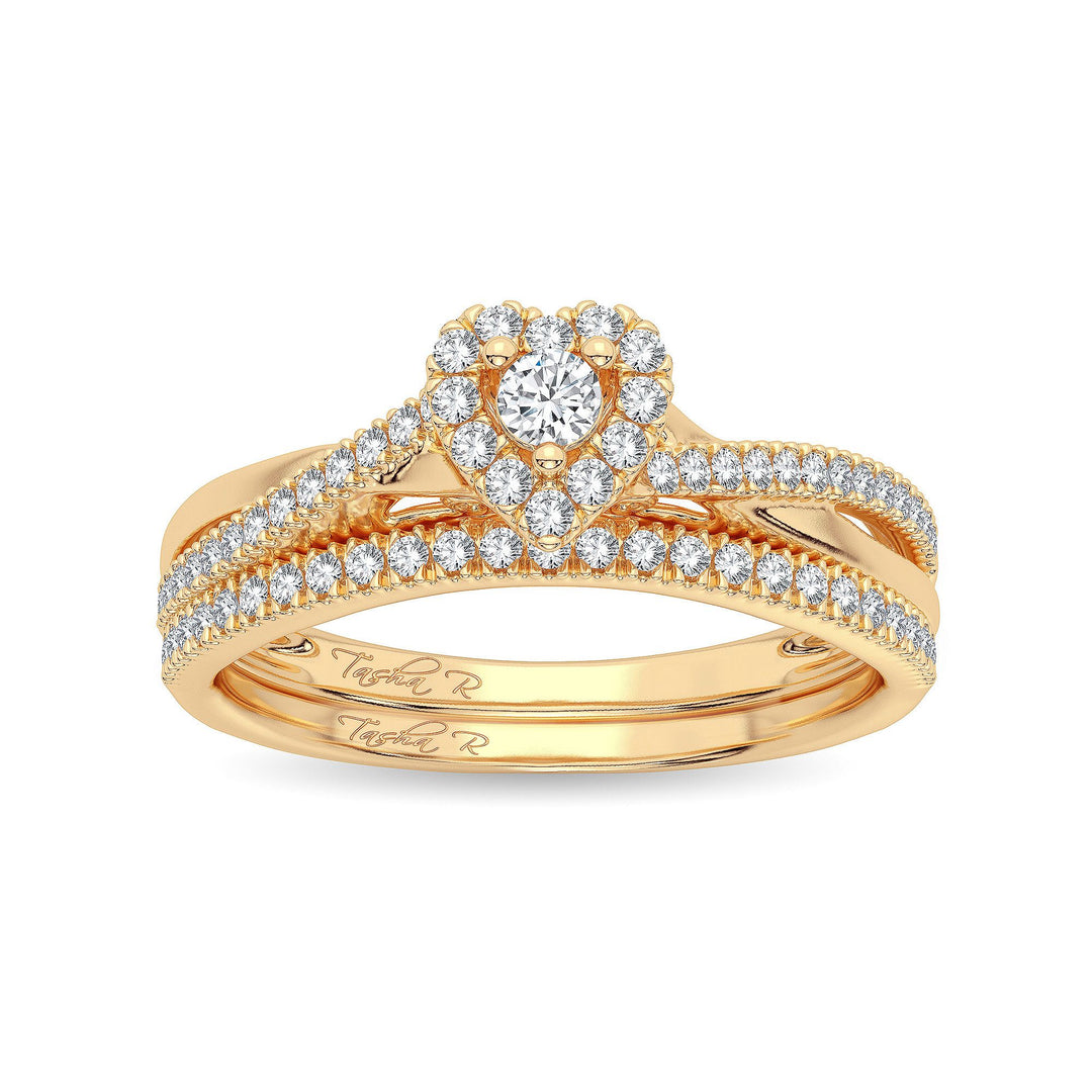 14K Yellow Gold Lab Diamond Bridal Ring (0.33CT)