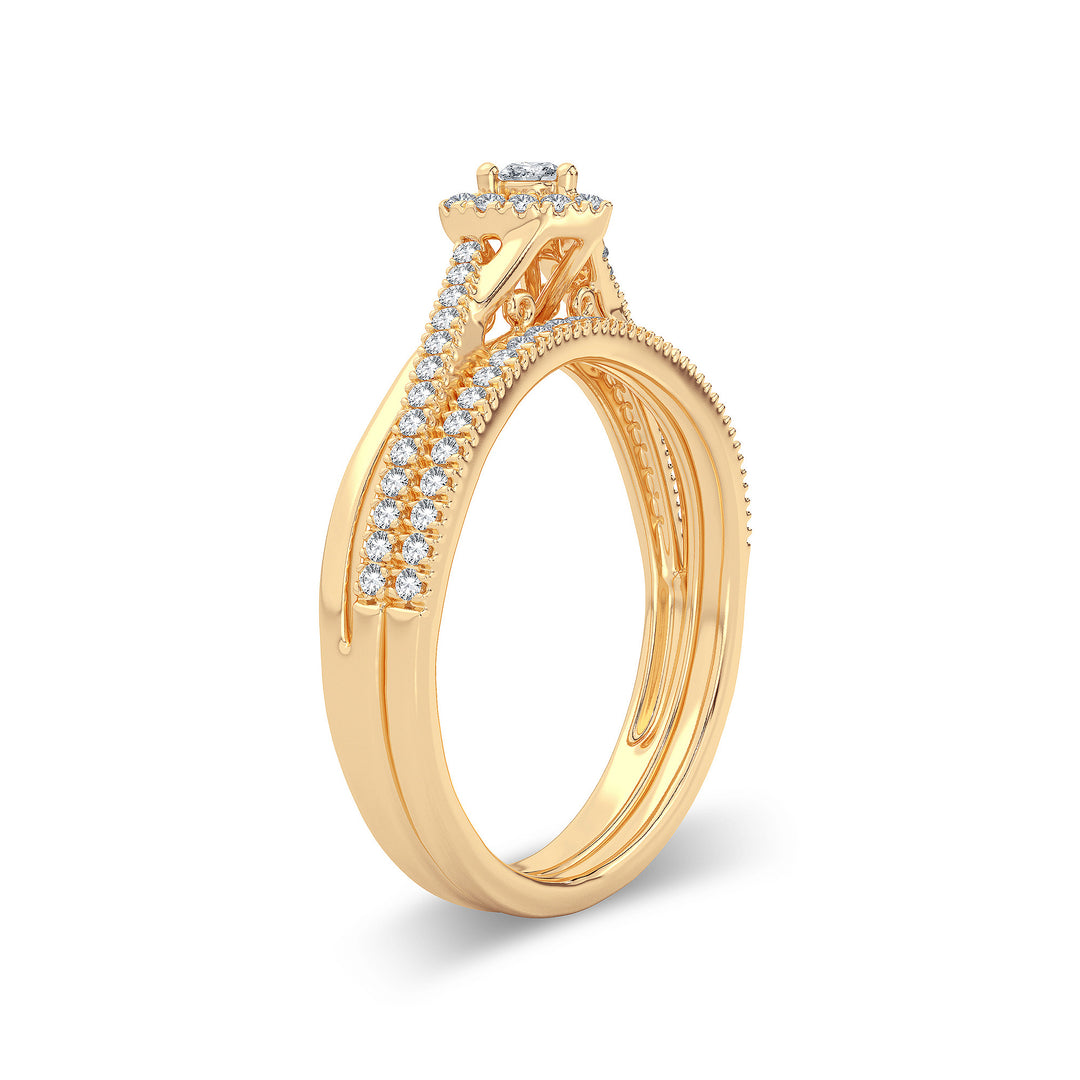 14K Yellow Gold Lab Diamond Bridal Ring (0.33CT)