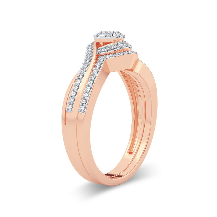 Timeless 14k Rose Gold 0.27CT Lab Diamond Ring