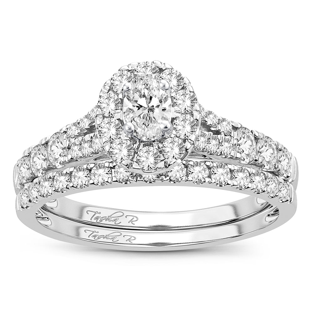 Luminous 14k White Gold 1CT Lab Diamond Engagement Ring