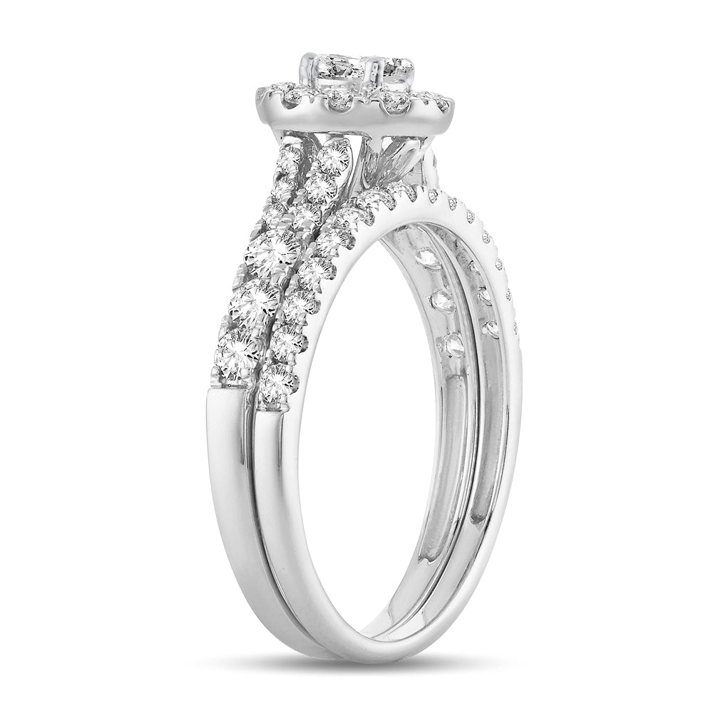 Luminous 14k White Gold 1CT Lab Diamond Engagement Ring