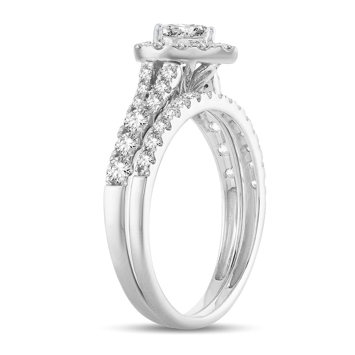 Brilliant 14k White Gold 1CT Lab Diamond Engagement Ring