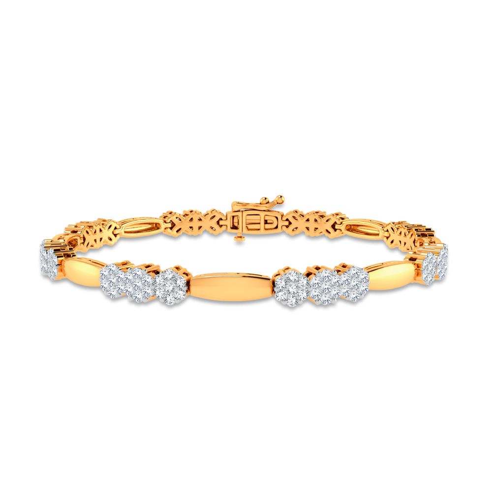 Luminous 14k Yellow Gold 2ct Lab Diamond Womens Tennis Bracelet