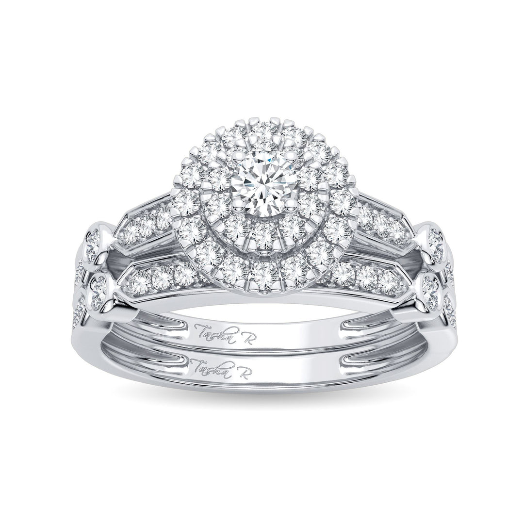 14k White Gold 0.50CT Lab Diamond Womens Bridal Ring