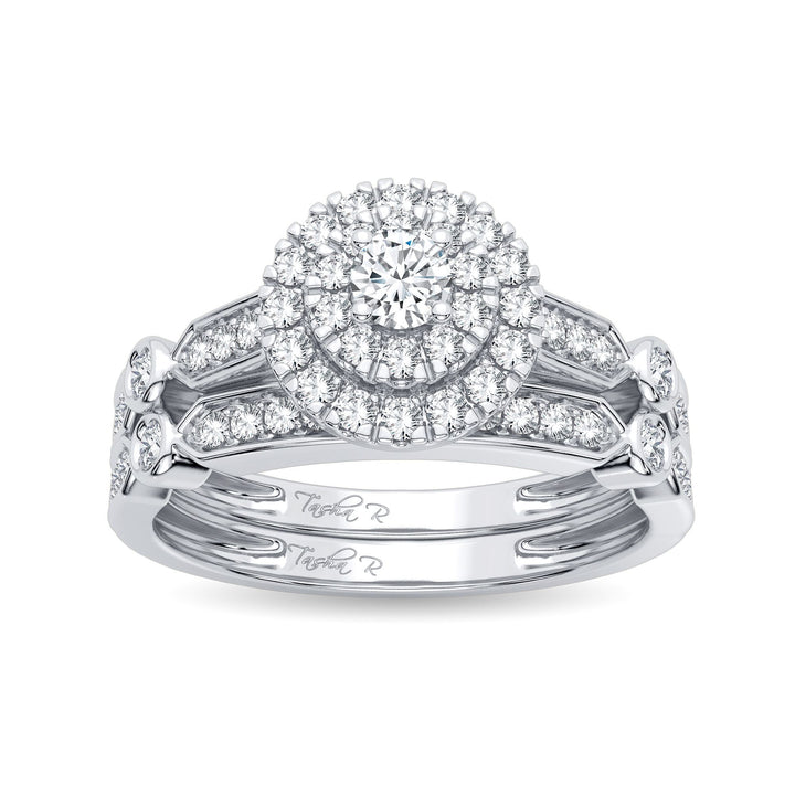 14k White Gold 0.50CT Lab Diamond Womens Bridal Ring