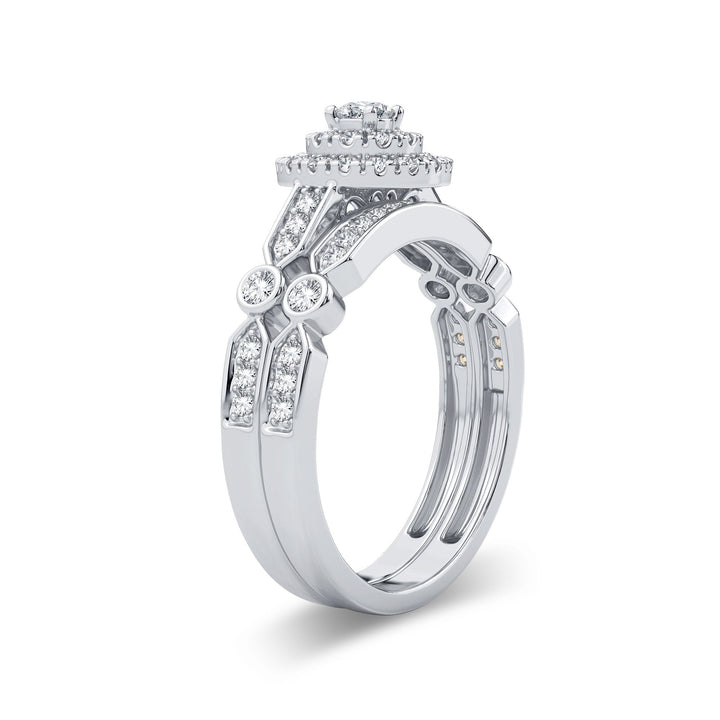 14k White Gold 0.50CT Lab Diamond Womens Bridal Ring