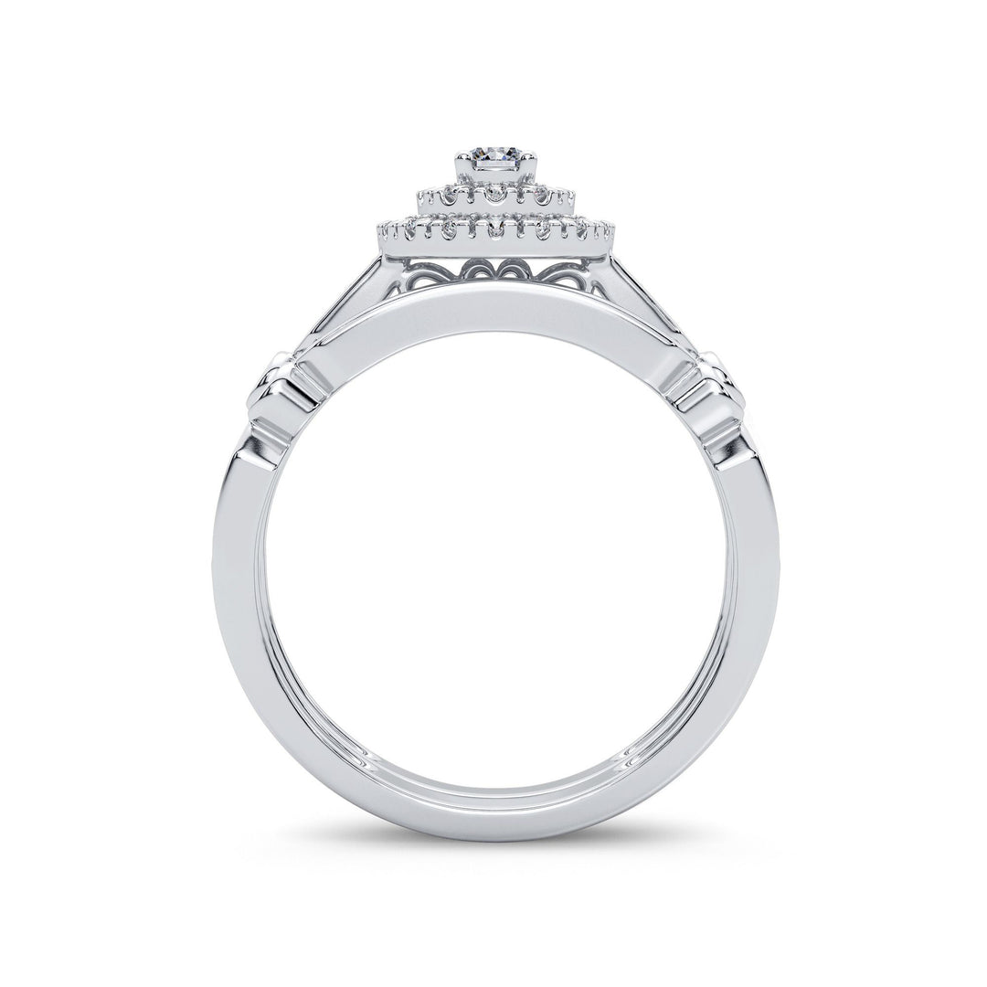 14k White Gold 0.50CT Lab Diamond Womens Bridal Ring