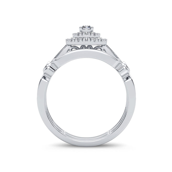 14k White Gold 0.50CT Lab Diamond Womens Bridal Ring