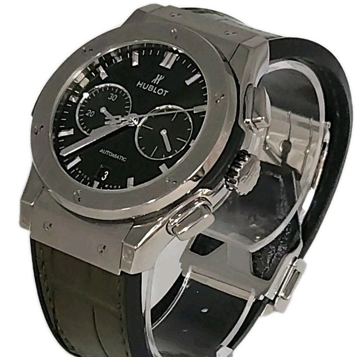 Hublot Classic Fusion Chronograph Green Titanium's Mint Automatic Men Watch
