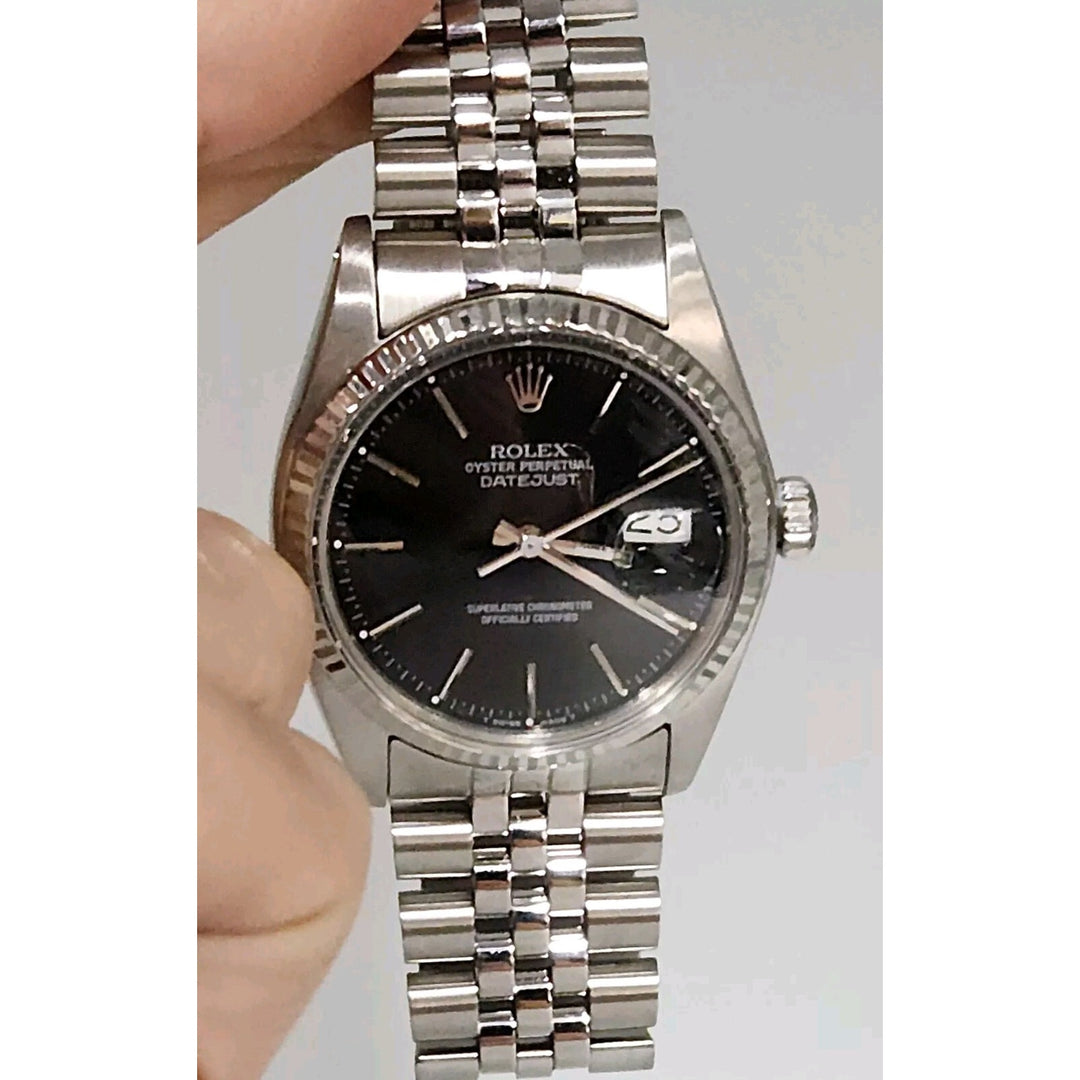 Rolex Datejust 36mm Black Dial Ref.16014 Jubilee Bracelet
