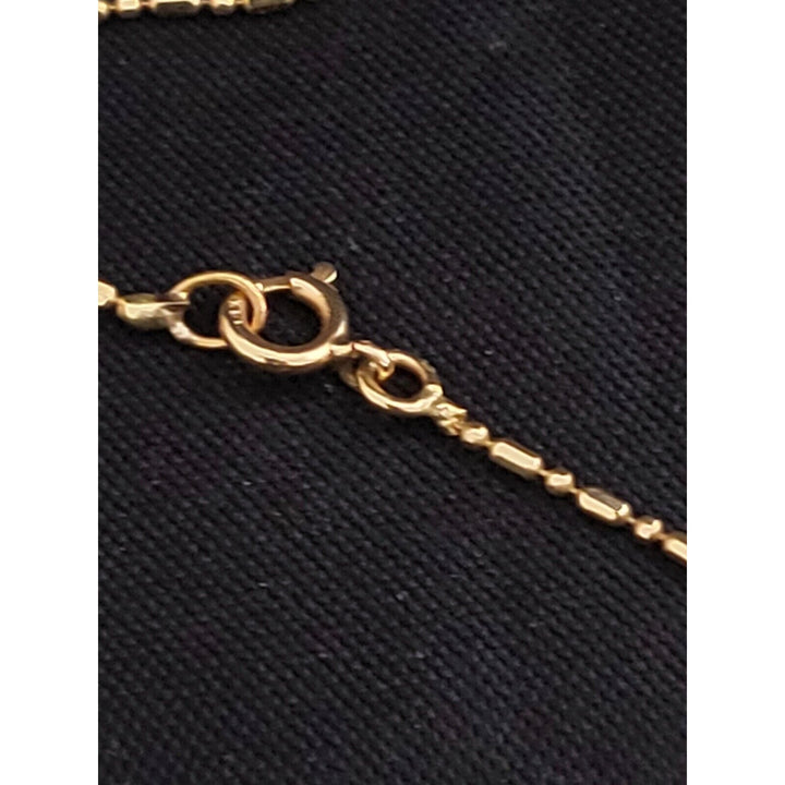 14k Gold Dot Chain Necklace 16in With 1.7g Of Gold