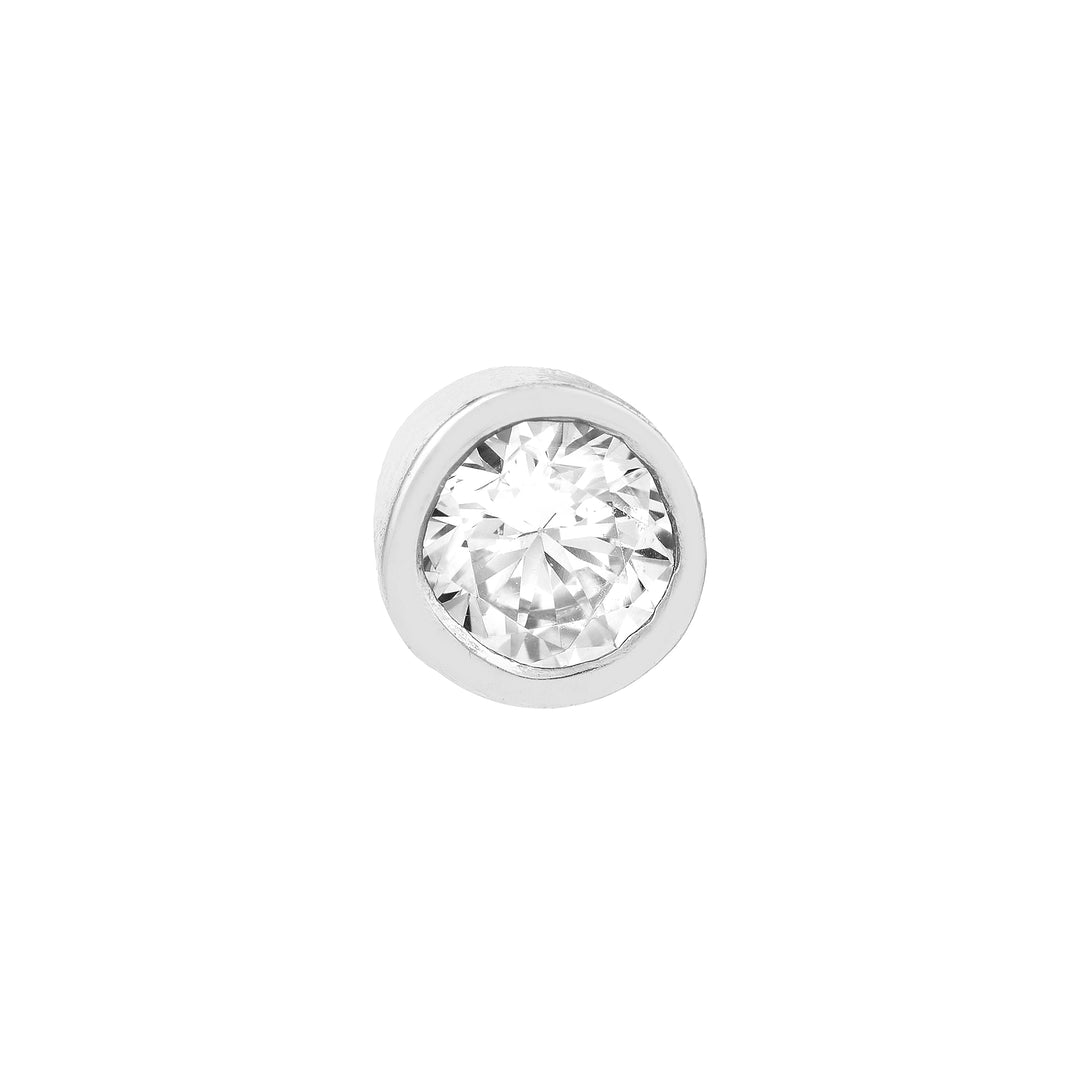 CZ Bezel Stud Earrings