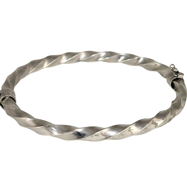 Vintage Sterling Silver Twisted Rope Bangle Bracelet 10g