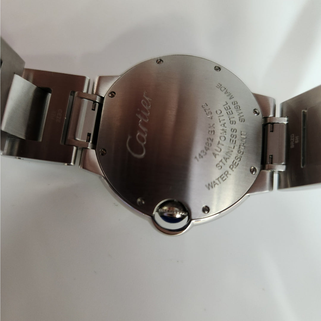 Cartier Ballon Bleu 36MM Automatic Diamond Bezel Watch