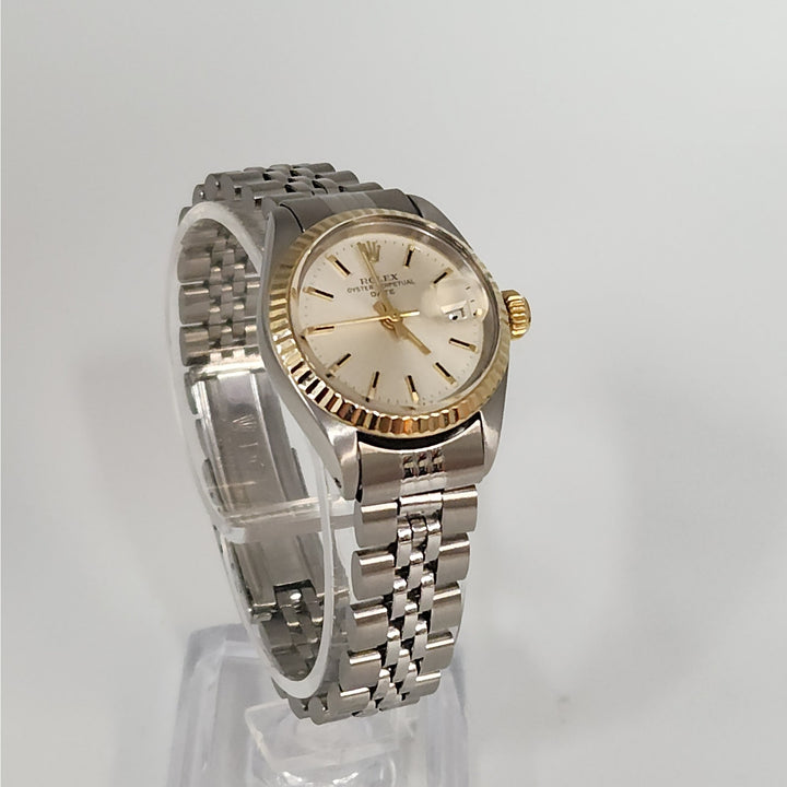 Vintage Rolex Oyster Perpetual date with champagne Dial 18k Jubilee Bracelet yellow gold two tone Ref 6917