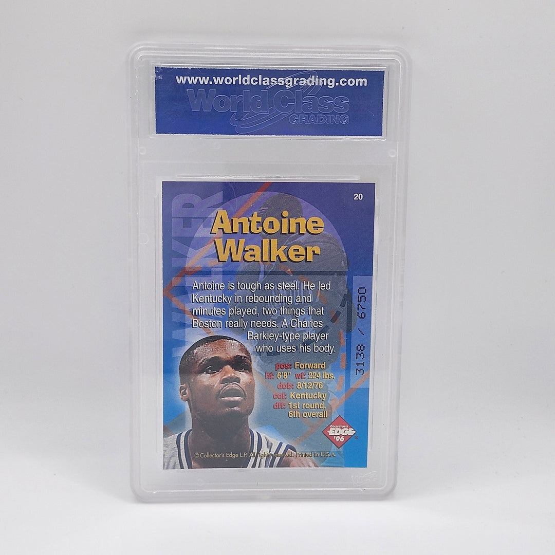 1996 Collector's Edge Antoine Walker Radical Recruits Silver Rookie WCG 10 /6750