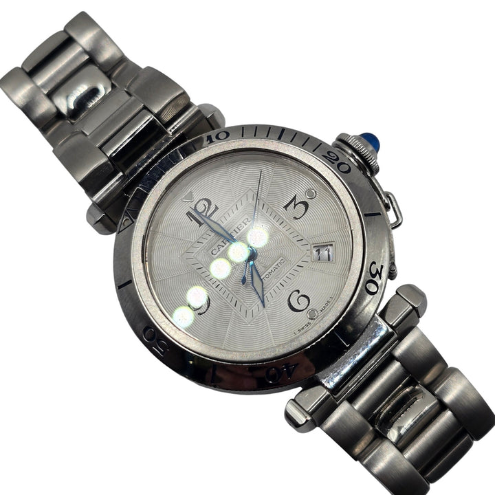 Cartier Pasha Grille 38mm Automatic Steel Watch W31040H3