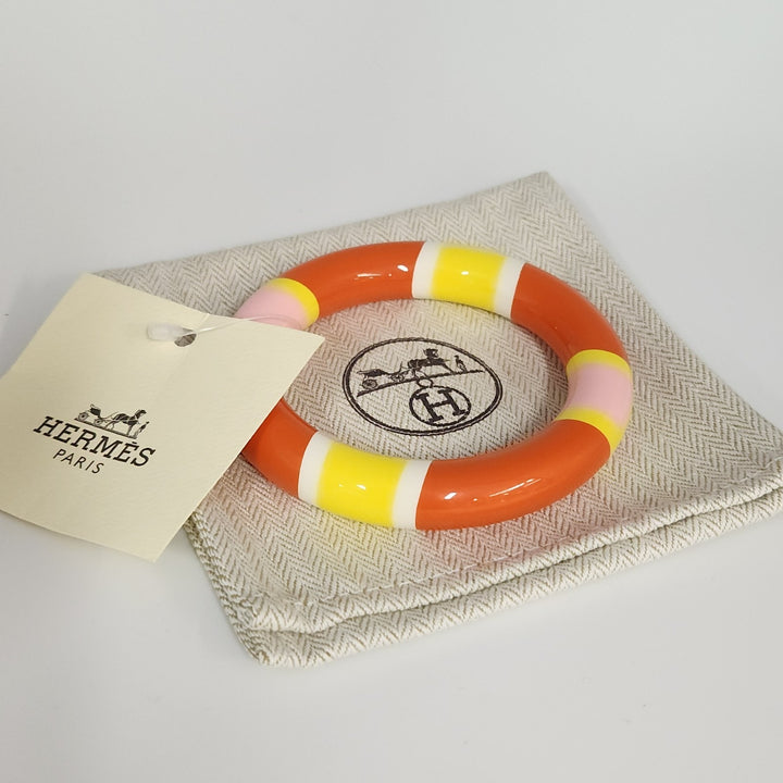 New Hermes H Equipe Bangle GM Bracelet Sunset Color Size T2