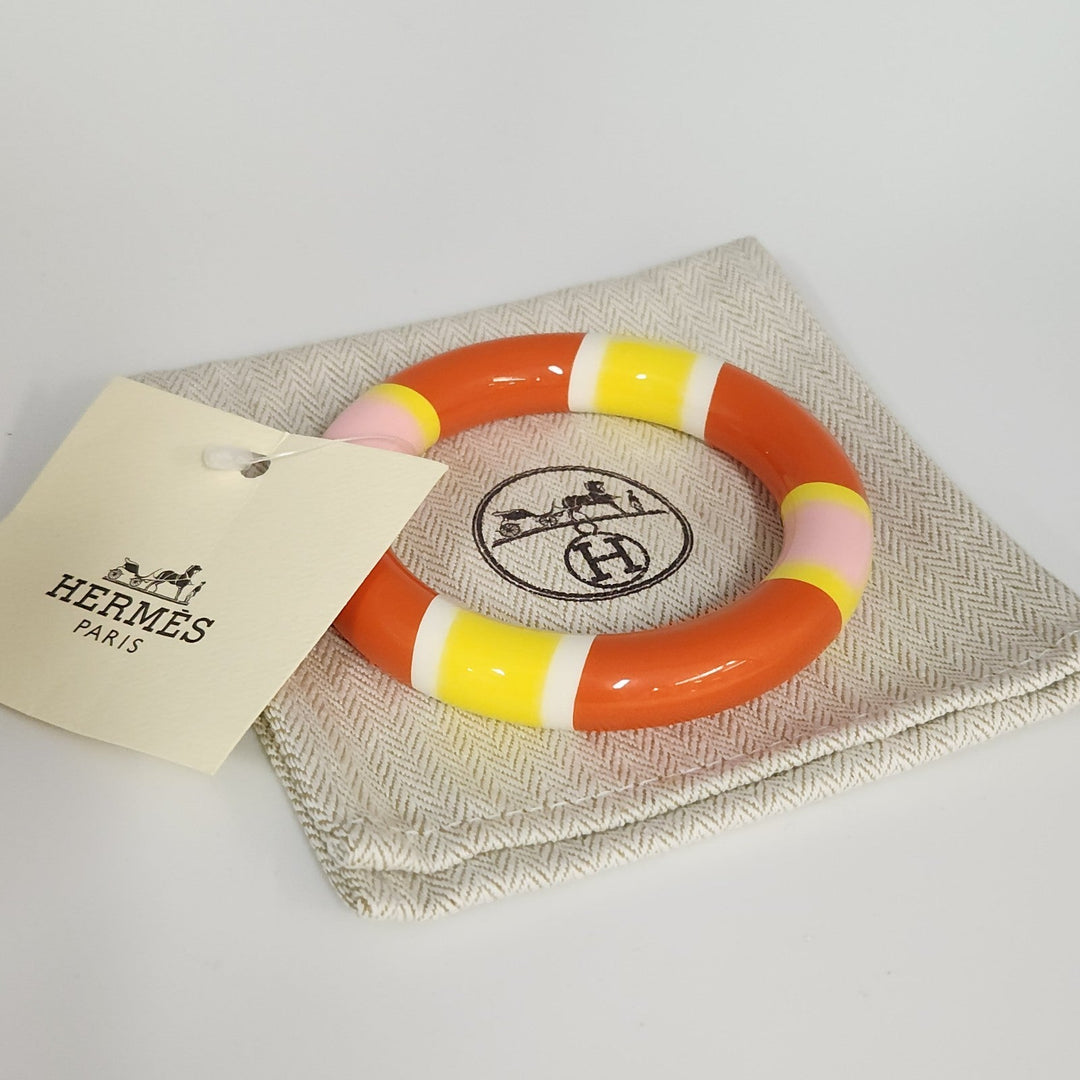 New Hermes H Equipe Bangle GM Bracelet Sunset Color Size T2