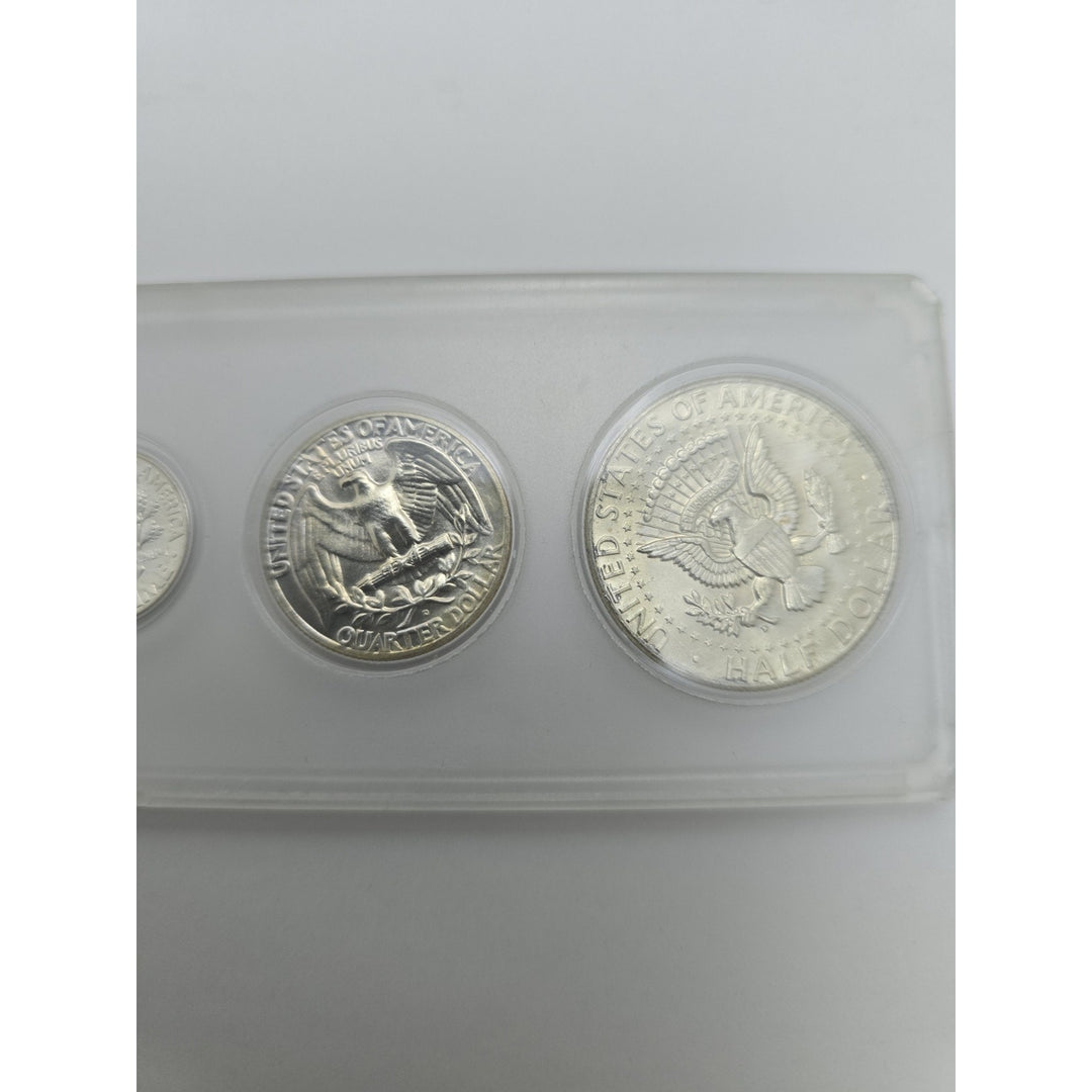 1964 Birth Year Set, Lot Of 5 coins, 90% Silver half dollar, quarter & dime #2