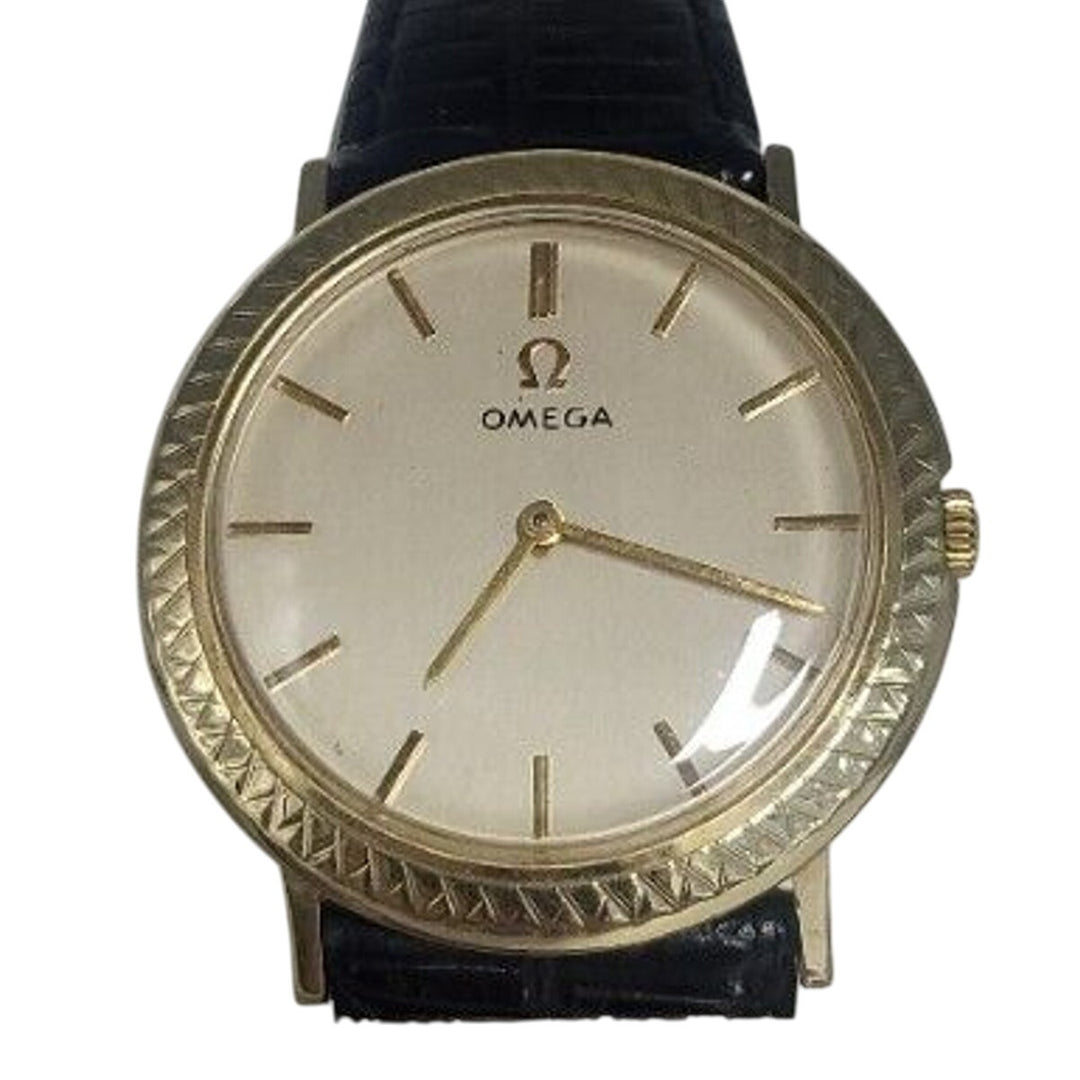 OMEGA Men's Midsize 14K Solid Gold Manual Hand-Wind Dress Watch c.1964 JEWELRY COINS N MORE OMEGA Men's Midsize 14K Solid Gold Manual Hand-Wind Dress Watch c.1964 JEWELRY COINS N MORE