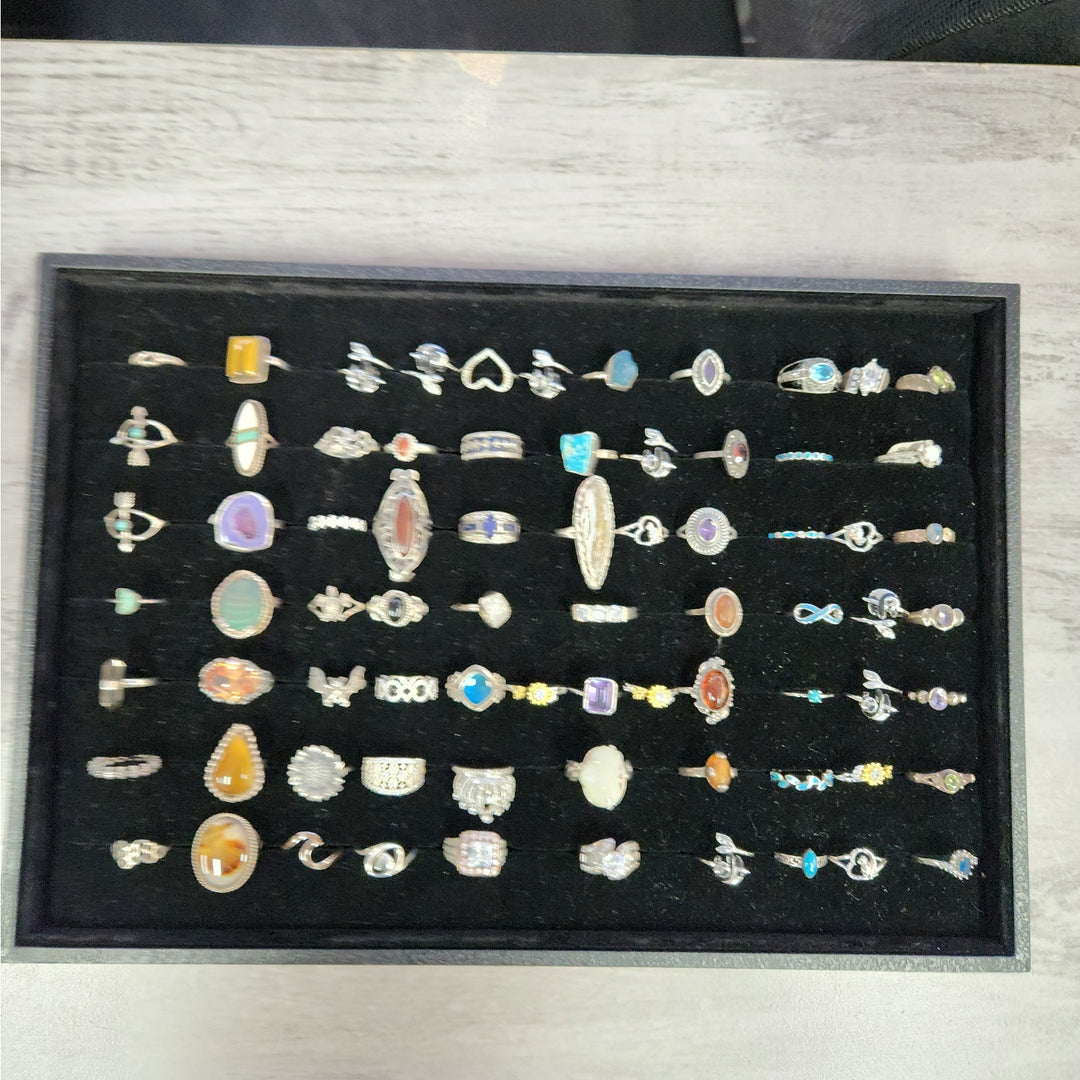925 Sterling Silver Assorted Natural Stone Rings Unique Design starting $39.99