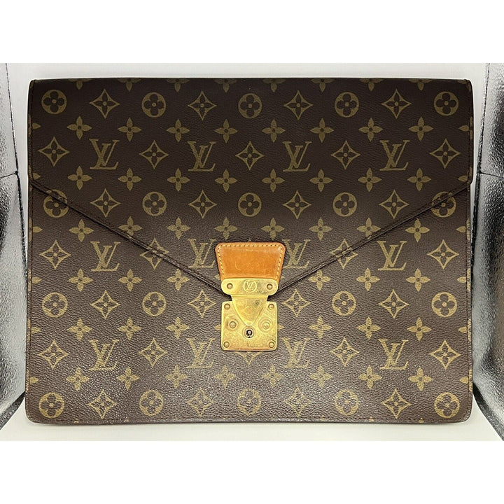 Louis Vuitton Porte-Documents Briefcase/Document Case One Size Brown Canvas