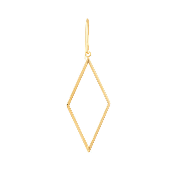 Open Diamond-Shaped Dangle Earrings