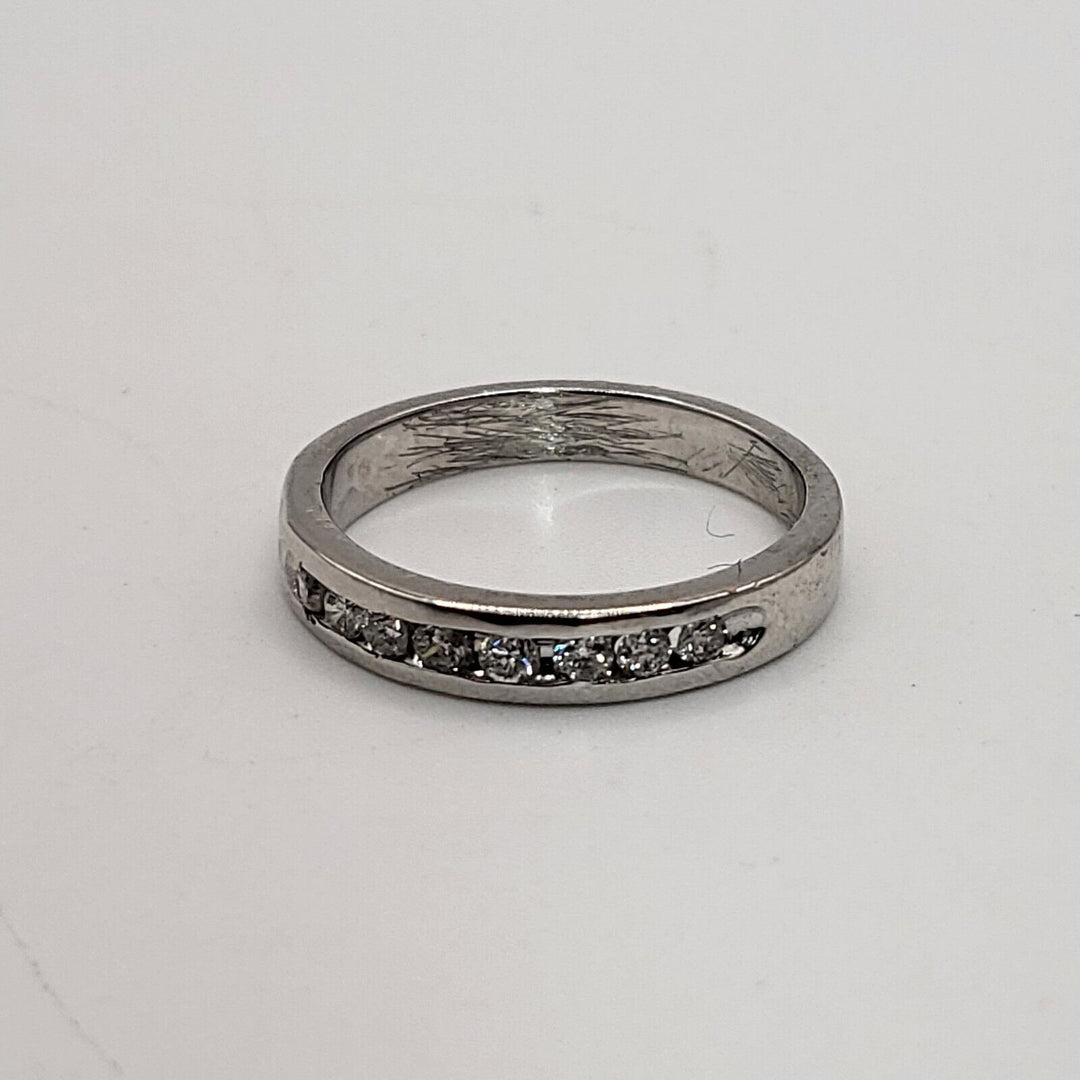 Platinum Channel Set Diamond Band Ring 5.3g, Sz 6.25