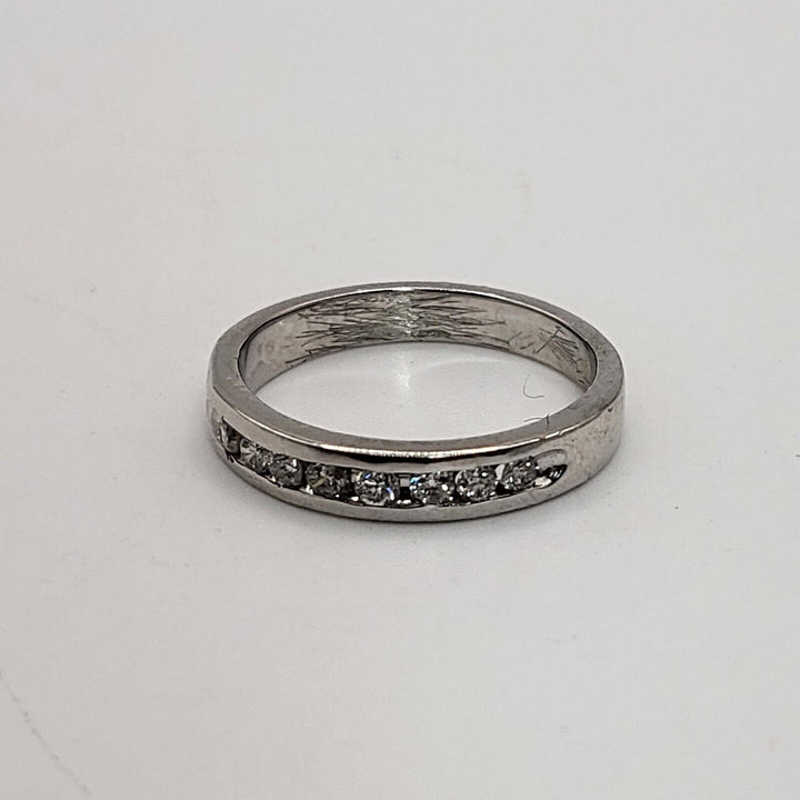 Platinum Channel Set Diamond Band Ring 5.3g, Sz 6.25