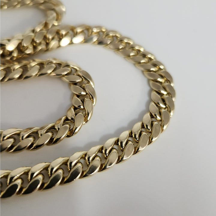 10k Yellow Gold 6.5MM Cuban Link Chain Necklace 22"