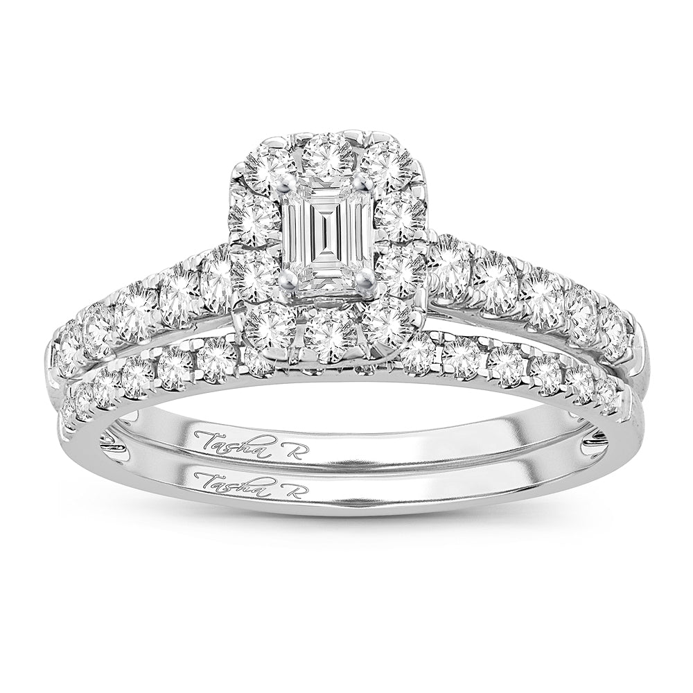 Brilliant 14k White Gold 1CT Lab Diamond Engagement Ring