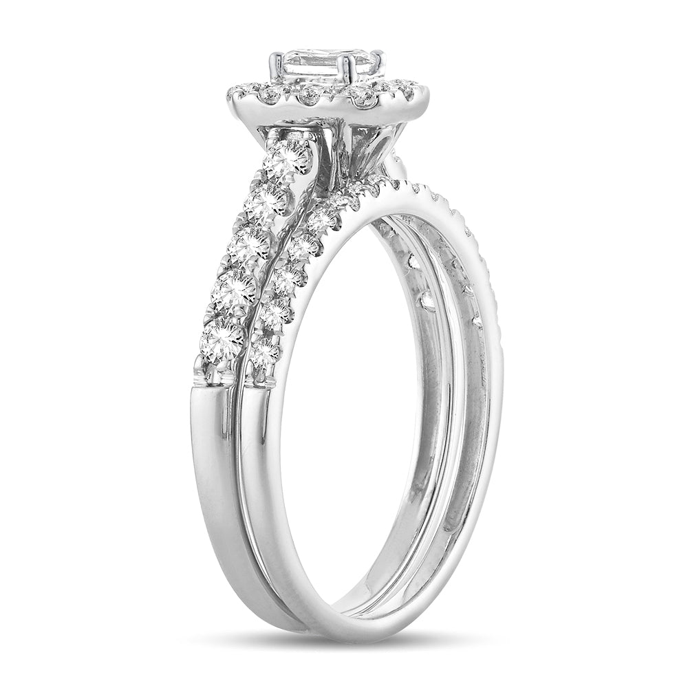 Brilliant 14k White Gold 1CT Lab Diamond Engagement Ring