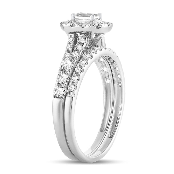 14k White Gold 1CT Lab Diamond Fancy Cut Engagement Ring