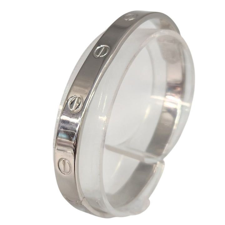 925 Sterling Silver Love Screw Bangle Bracelet Size 6.5 "