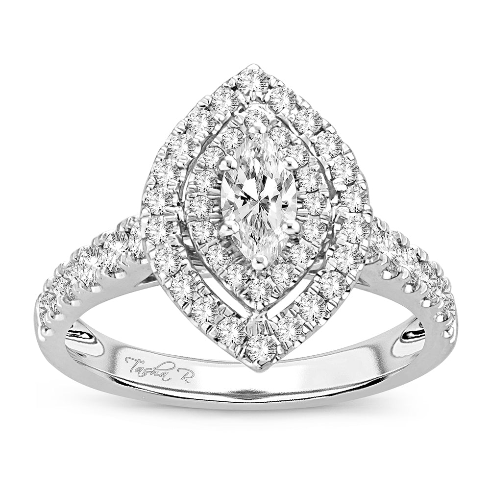 Brilliant 14k White Gold Lab Diamond Engagement Ring (1.00CT)