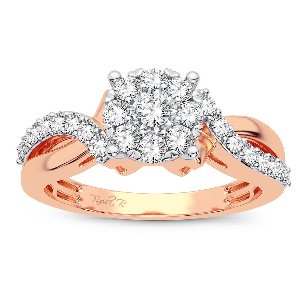 Romantic 14k Rose Gold Lab Diamond Engagement Ring (0.50CT)
