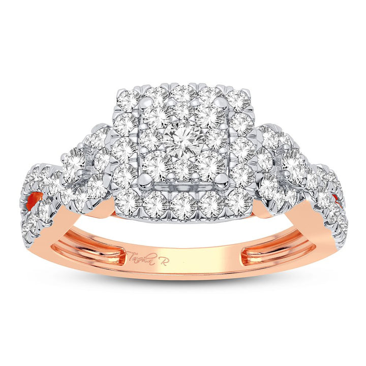 Romantic Rose Gold Lab Diamond Fashion Ring - 0.75CT Brilliance