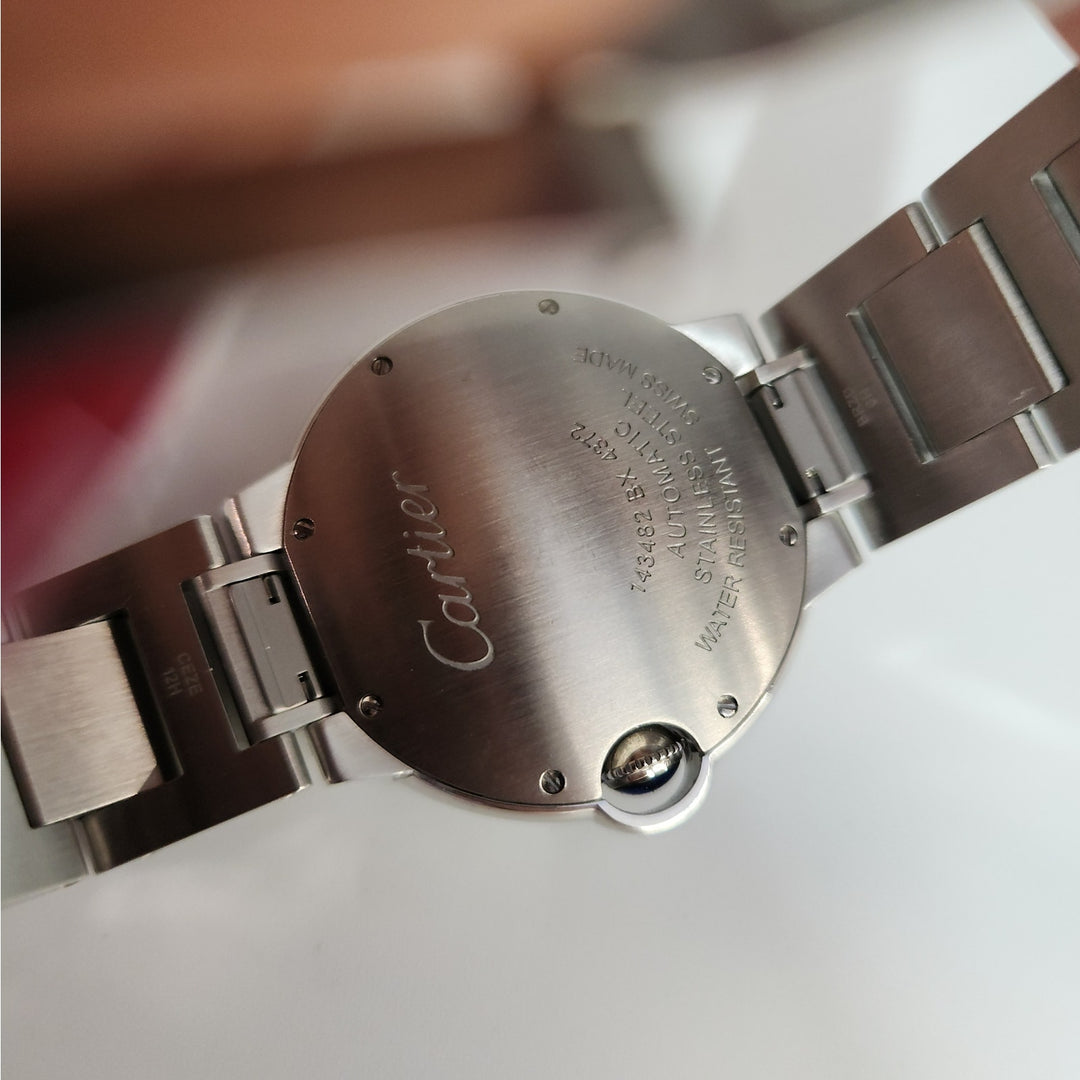 Cartier Ballon Bleu 36MM Automatic Diamond Bezel Watch