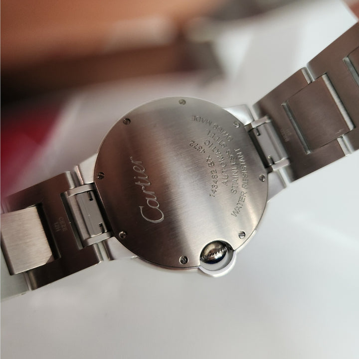Cartier Ballon Bleu 36MM Automatic Diamond Bezel Watch