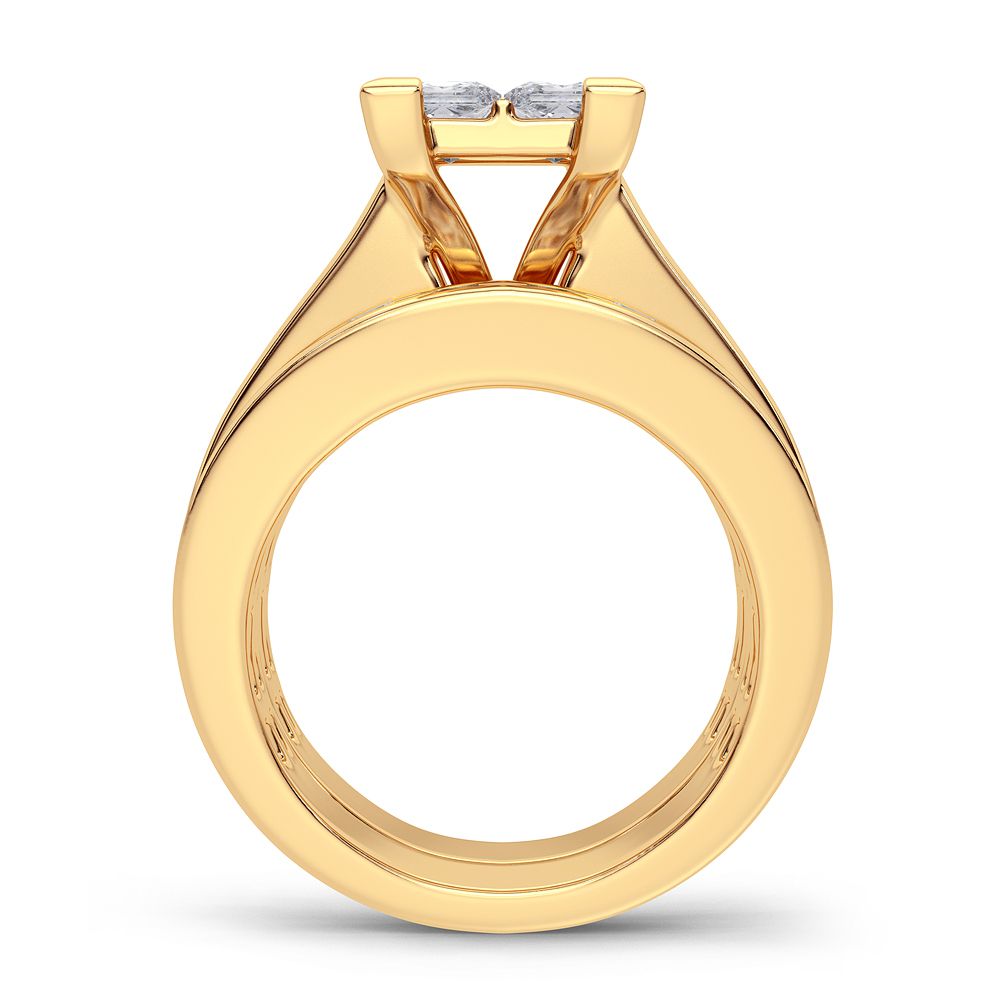Luminous 14K Yellow Gold 3.02CT Lab Diamond Bridal Ring