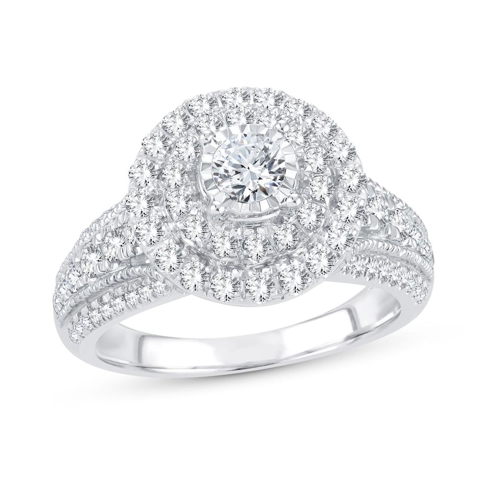 Timeless 14k White Gold Lab Diamond Engagement Ring (1.27ct)