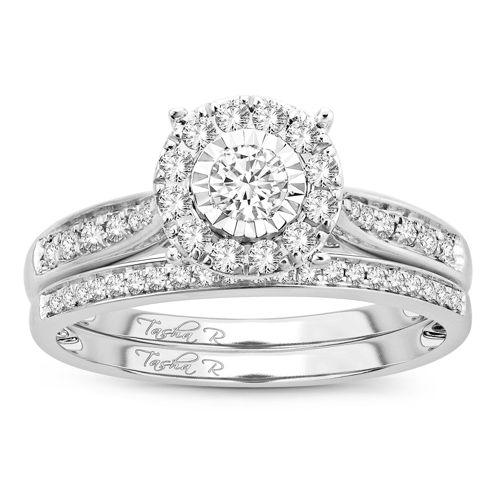 Timeless 14K White Gold Lab Diamond Bridal Ring (0.45ct)
