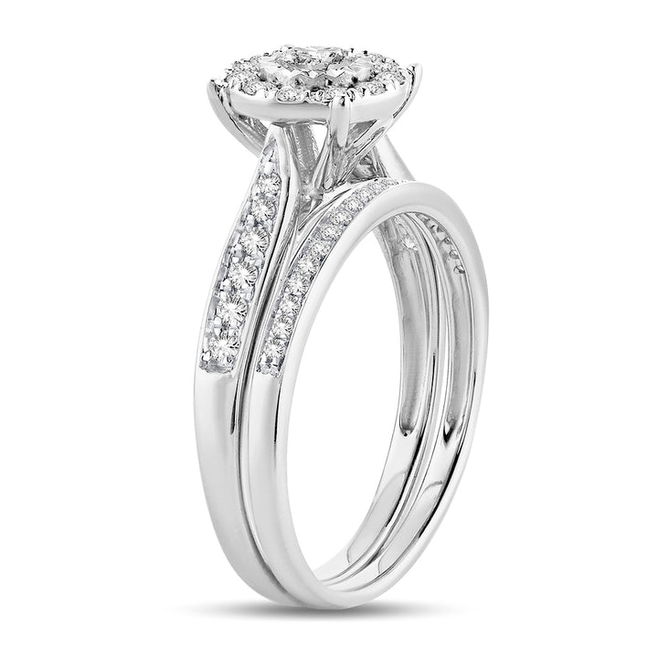 Timeless 14K White Gold Lab Diamond Bridal Ring (0.45ct)