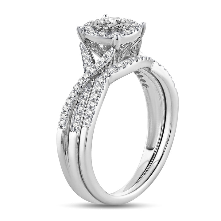Elegant 14K White Gold 0.43ct Lab Diamond Ring