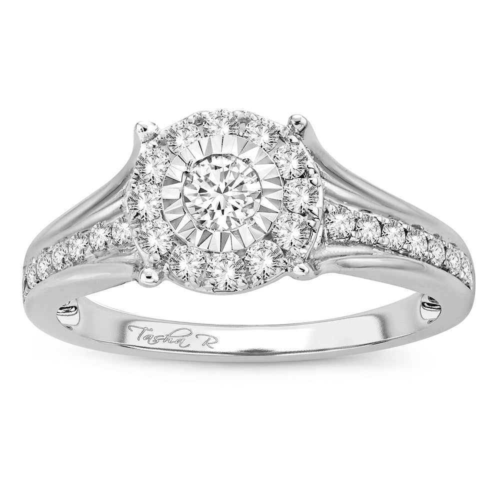 Brilliant 14k White Gold Lab Diamond Engagement Ring (0.62CT)